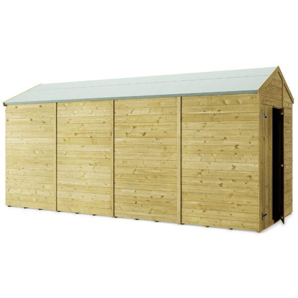 Store More 16x6 Large Tongue and Groove Apex Garden Shed with Double Doors (Windowless) - Image 5
