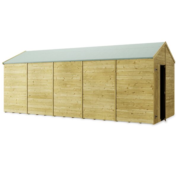 Store More 20x8 Large Tongue and Groove Apex Shed with Double Doors (Windowless) - Image 5