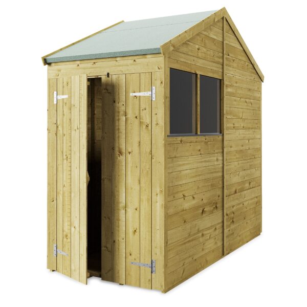 Store More 4x8 Small Tongue and Groove Apex Garden Shed with Door & Window - Image 3