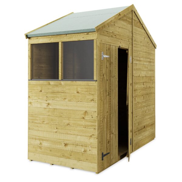 Store More 4x8 Small Tongue and Groove Apex Garden Shed with Door & Window - Image 5