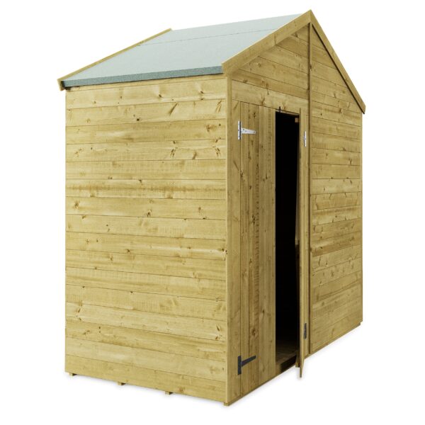 Store More 4x8 Small Tongue and Groove Apex Garden Shed with Door (Windowless) - Image 5