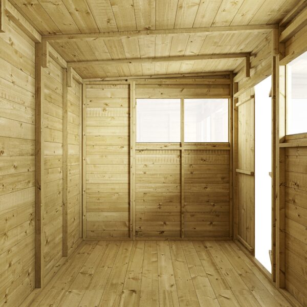 Store More 12x6 Tongue and Groove Pent Shed with Double Doors & Windows - Image 4