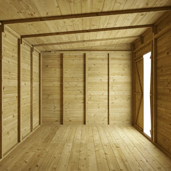 Store More 12x8 Tongue and Groove Pent Shed with Double Doors (Windowless) - Image 4