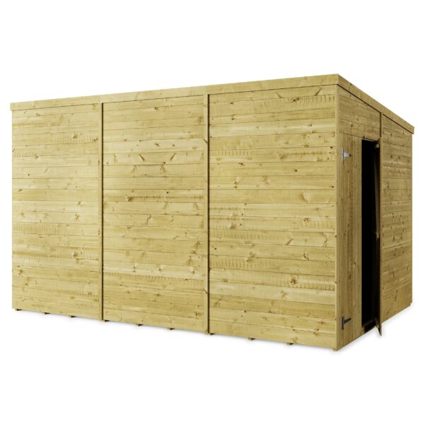 Store More 12x8 Tongue and Groove Pent Shed with Double Doors (Windowless) - Image 3
