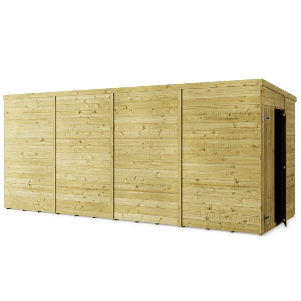 Store More 16x6 Large Tongue and Groove Pent Shed with Double Doors (Windowless) - Image 5