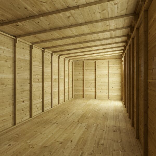 Store More 16x8 Large Tongue and Groove Pent Shed with Double Doors (Windowless) - Image 4