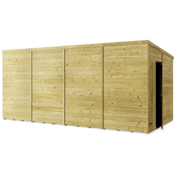 Store More 16x8 Large Tongue and Groove Pent Shed with Double Doors (Windowless) - Image 5