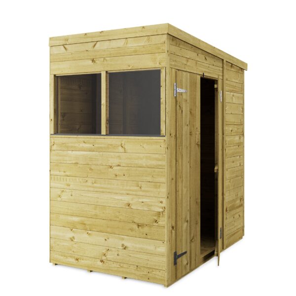 Store More 4x6 Small Tongue and Groove Pent Shed with Door And Window - Image 5