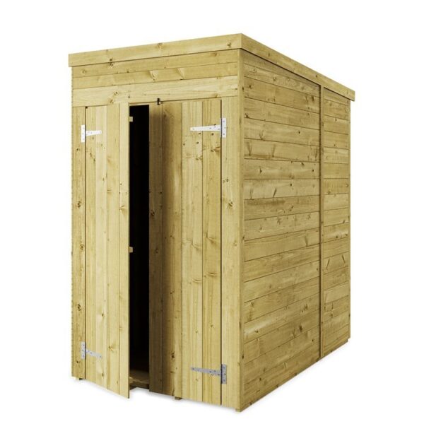 Store More 4x6 Small Tongue and Groove Pent Shed with Door (Windowless) - Image 3