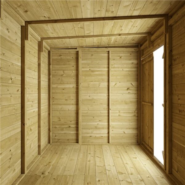 Store More 4x6 Small Tongue and Groove Pent Shed with Door (Windowless) - Image 5