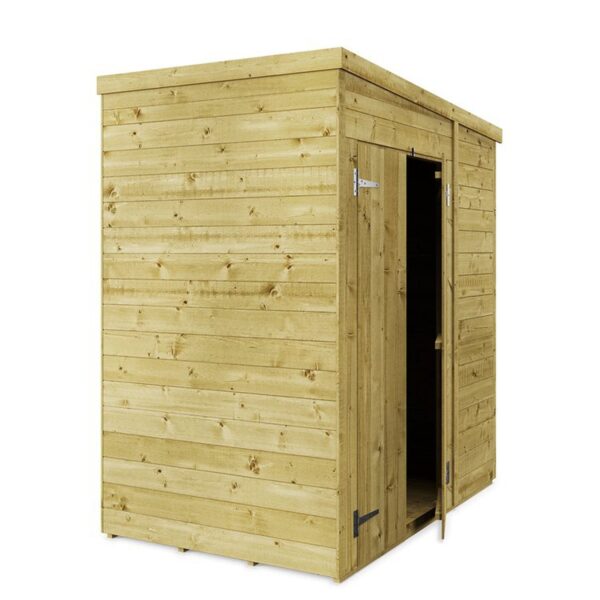Store More 4x6 Small Tongue and Groove Pent Shed with Door (Windowless) - Image 4
