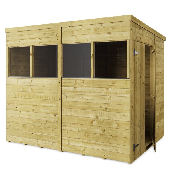 Store More 8x6 Tongue and Groove Pent Shed with Double Doors & Windows - Image 5