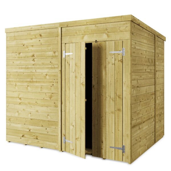 Store More 8x6 Tongue and Groove Pent Shed with Double Doors (Windowless) - Image 3