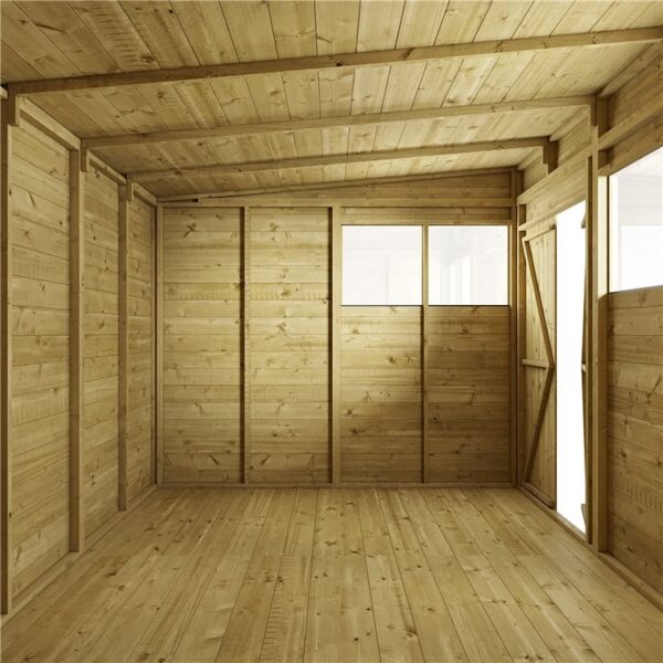 Store More 8x8 Tongue and Groove Pent Shed with Double Doors & Windows - Image 5