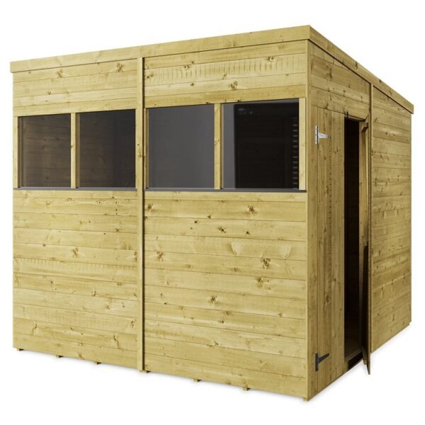 Store More 8x8 Tongue and Groove Pent Shed with Double Doors & Windows - Image 4