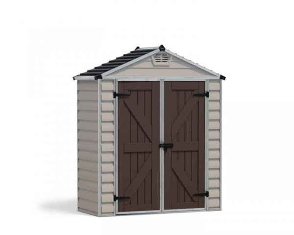 SkyLight Plastic 6x3 Dark Tan Apex Garden Shed - Canopia by Palram - Image 9