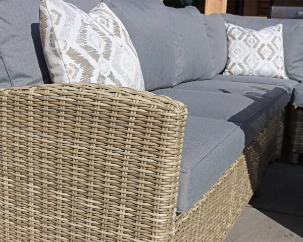 Wentworth Rattan Deluxe Modular Corner Lounge Set with Gas Fire Pit Table - Image 6