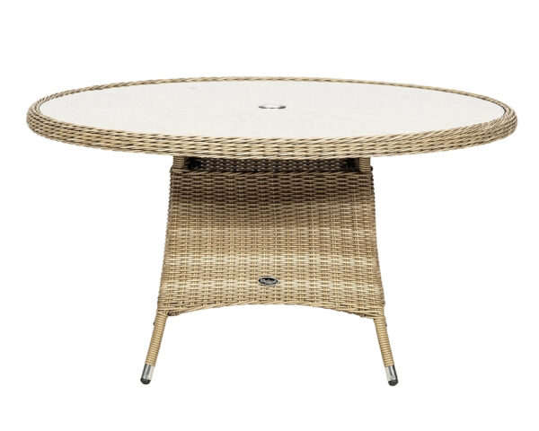 Wentworth Rattan Round Imperial Garden Dining Set with 6 Chairs & Cushions - Image 5