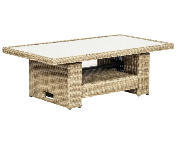 Wentworth Rattan Garden Dining Set with Sofa, 2 Armchairs, 2 Stools & Height Adjustable Table - Image 6