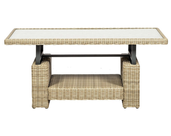 Wentworth Rattan Garden Dining Set with Sofa, 2 Armchairs, 2 Stools & Height Adjustable Table - Image 8