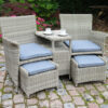 Wentworth Rattan Garden Lounge Sets with 2 Chairs, 2 Footstools & Cushions