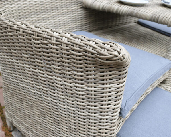Wentworth Rattan Garden Lounge Sets with 2 Chairs, 2 Footstools & Cushions - Image 4